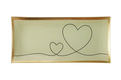 GIFTCAMPONY Love Plates Glasteller L Herzen