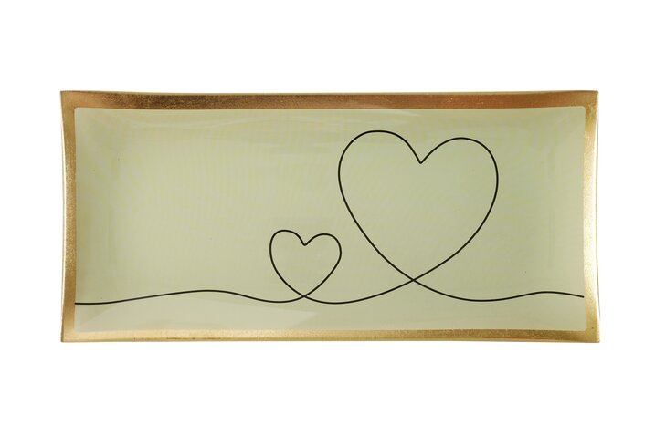 GIFTCAMPONY Love Plates Glasteller L Herzen