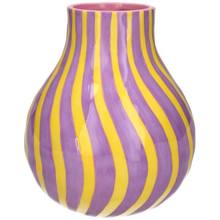 GIFTCAMPONY Artisan, Vase, H19,6cm, lila/gelb