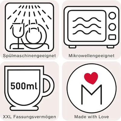 MEA-Living Tasse mit Henkel "Schön, dass es Dich gibt" türkis