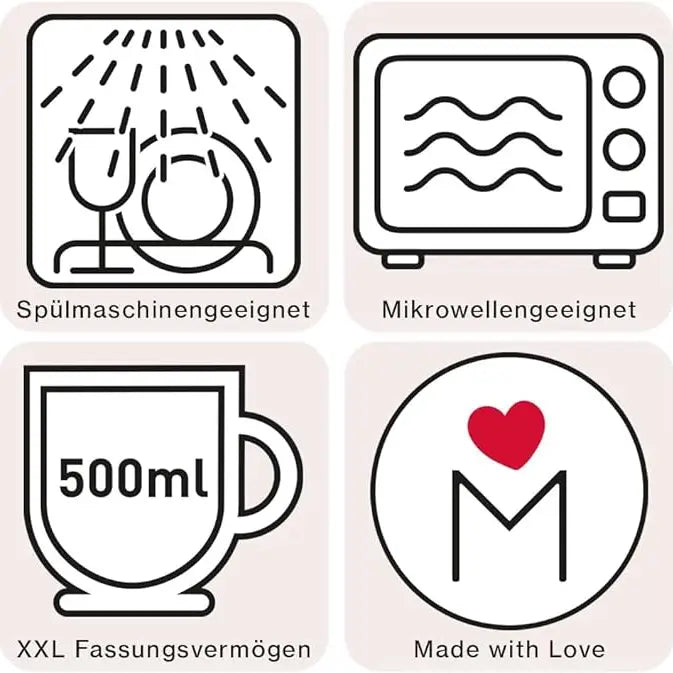 MEA-Living Tasse mit Henkel "Schön, dass es Dich gibt" türkis