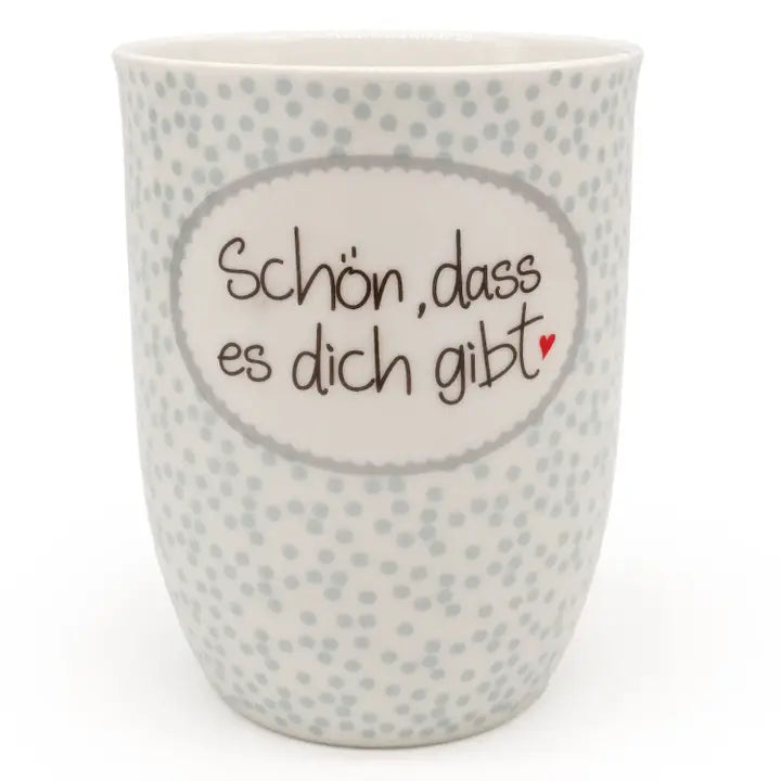 MEA-Living Tasse mit Henkel "Schön, dass es Dich gibt" türkis