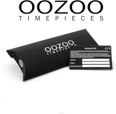 OOZOO Timepieces Damenuhr Lederarmband Blaugrau