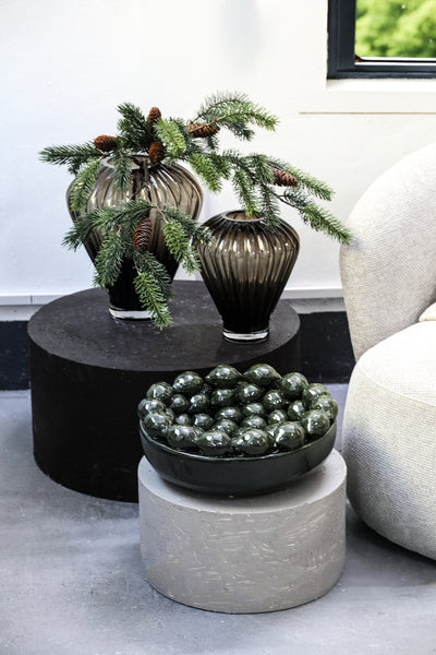 PTMD Mairey Moss green ceramic lemons bowl