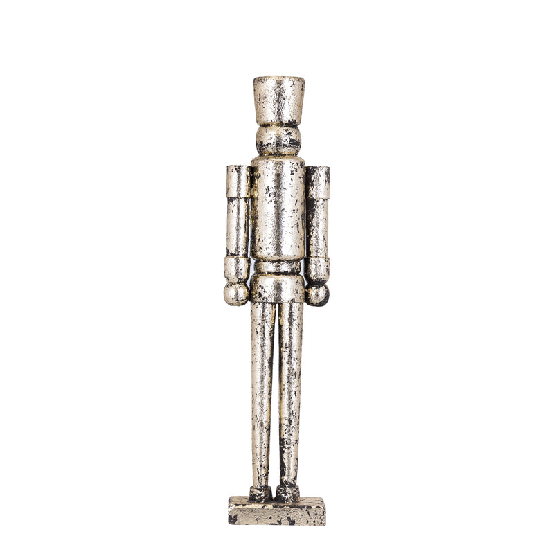 PTMD Lindae Gold foil wood nutcracker statue on base L