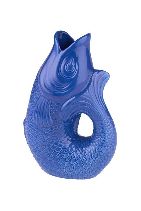 GIFTCAMPONY Monsieur Carafon Fisch Vase Azure S 1,2 Liter
