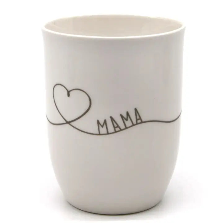 MEA-Living Tasse mit Henkel "Herz geschwungen Mama" anthrazit