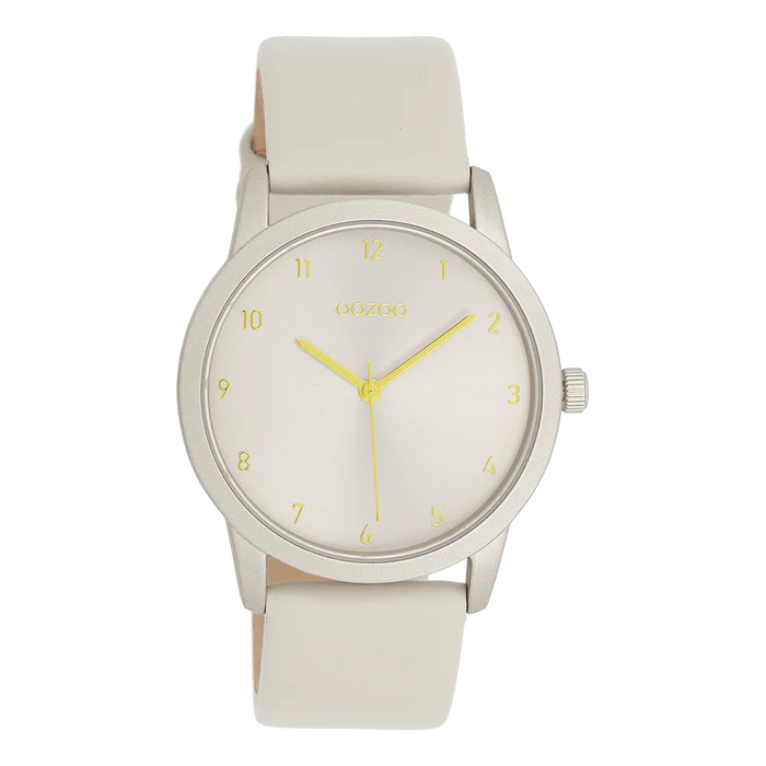 OOZOO Timepieces Damenuhr Lederarmband Beige