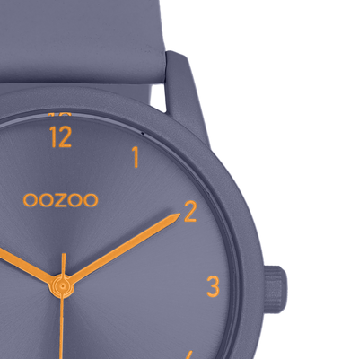 OOZOO Timepieces Damenuhr Lederarmband Blaugrau
