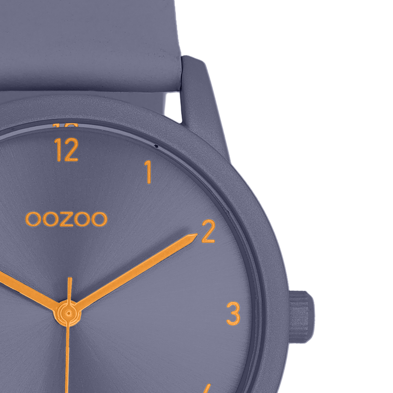 OOZOO Timepieces Damenuhr Lederarmband Blaugrau