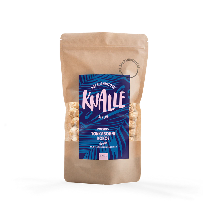 Knalle Popcorn  Tonkabohne Kokos Popcorn – vegan