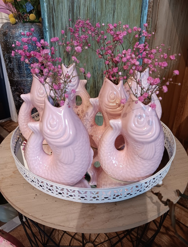 GIFTCAMPONY Monsieur Carafon Fisch Vase XS Sea Pink 0,2 Liter