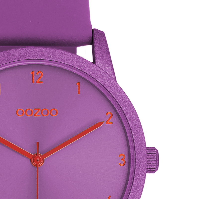 OOZOO Timepieces Damenuhr Lederarmband Lila