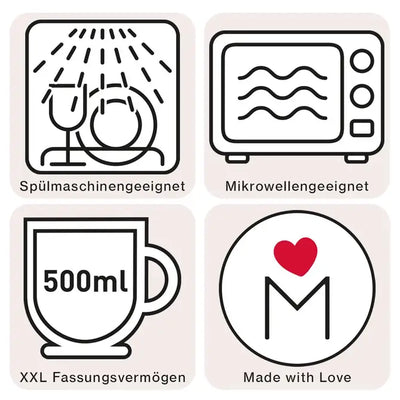 MEA-Living Tasse mit Henkel "Lieblingsmensch" grau
