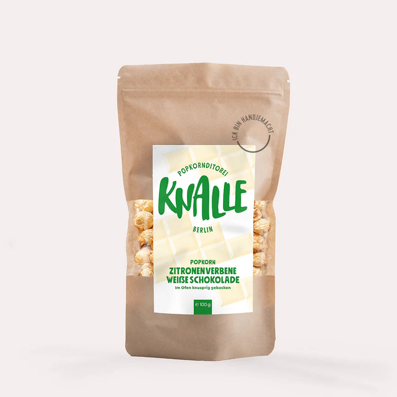 Knalle Popcorn Zitronenverbene Weiße Schokolade Popcorn – saisonal und limitiert